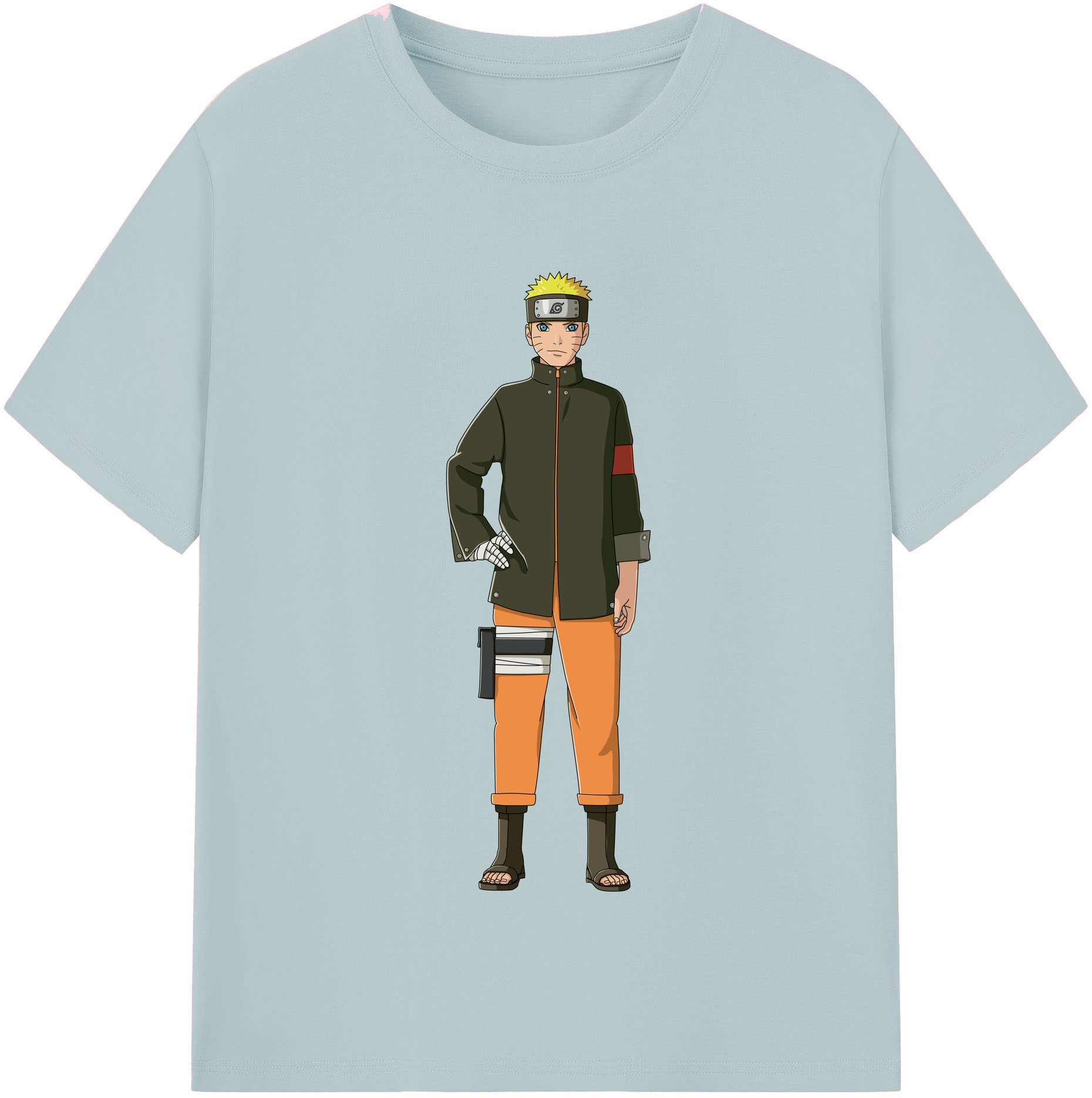 （画像用） NARUTO -ナルト- うずまき ナルト Uzumaki Naruto 綿100％半袖Tシャツ（フロントプリント）